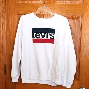 Levi's sweatshirt pullover red white blue Americana xl